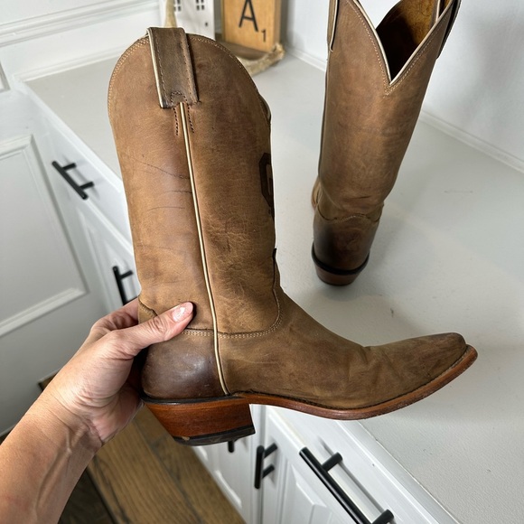 Nocona Handcrafted USA Leather Western Boots – Women’s 7.5 B – OU Sooners Logo - Picture 6 of 8